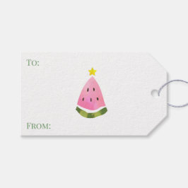 Australian Summer Watermelon Christmas Tree Presentetikett