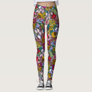Australian Summer WildblommGarden Leggings