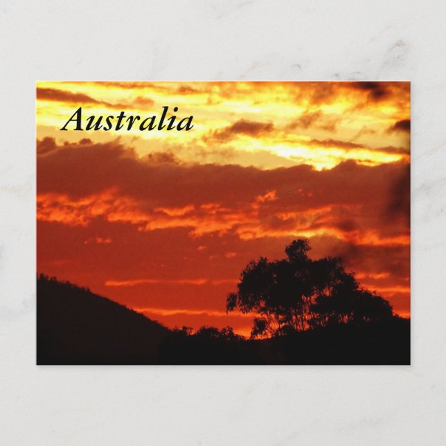 Australian Sunset Vykort (Framsida)