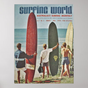 Australian Surfing Poster SURFA Surfer Bas