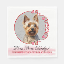 Australian Terrier Bröllop Napkins with Hundar Pho Pappersservett