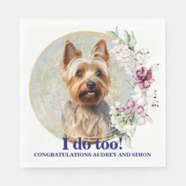 Australian Terrier Bröllop Napkins with Hundar Pho Pappersservett