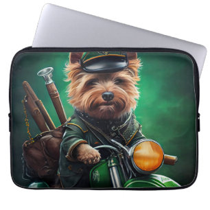 Australian Terrier Cycle St. Patrick's Day Laptop Fodral