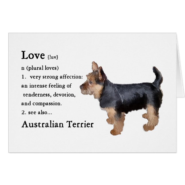 Australian Terrier Gifts Hälsningskort (Framsidan Horizontal)