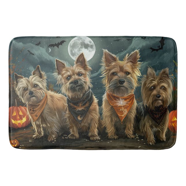 Australian Terrier Halloween Kuslig Badrumsmatta (Framsidan)