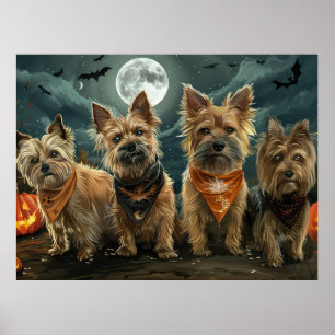 Australian Terrier Halloween Kuslig Poster