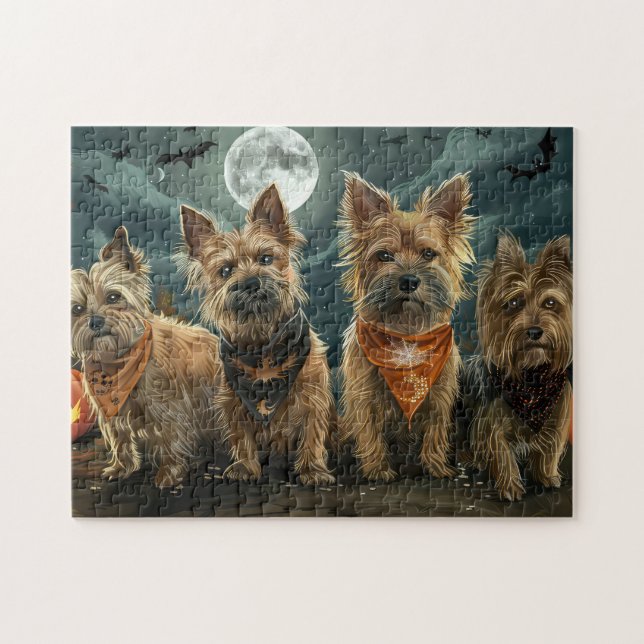 Australian Terrier Halloween Kuslig Pussel (Horisontell)
