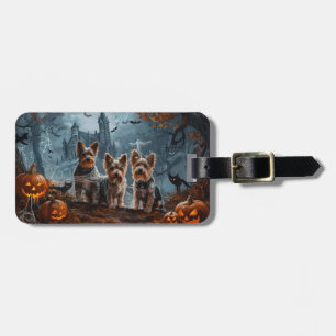 Australian Terrier Halloween Natt Hund Delight Bagagebricka