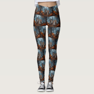 Australian Terrier Halloween Natt Hund Delight Leggings