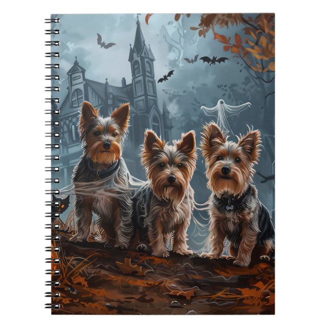 Australian Terrier Halloween Night Doggy Delight Anteckningsbok (Framsidan)