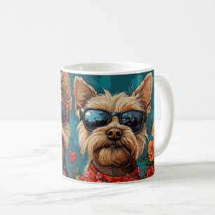 Australian Terrier Hjärtros Alla hjärtans dag Kaffemugg