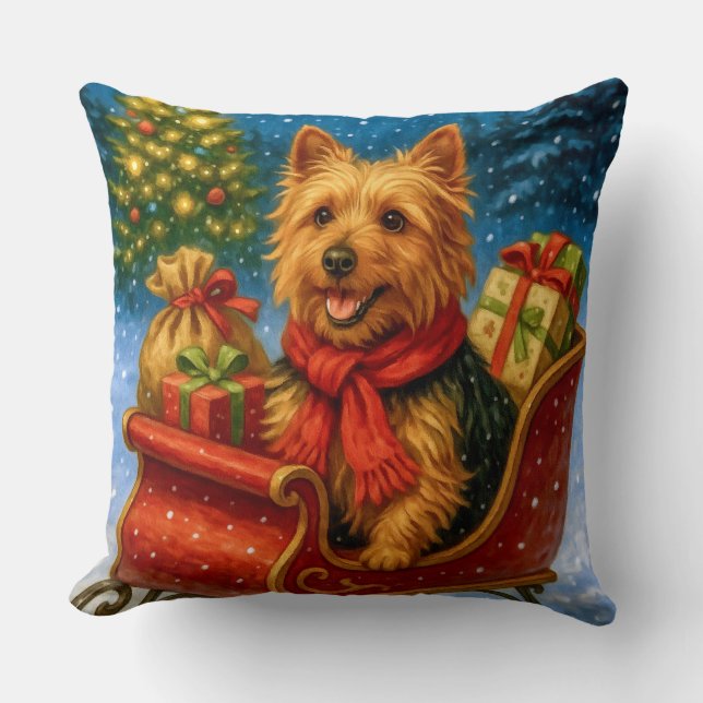 Australian Terrier Holiday  Kudde (Framsida)