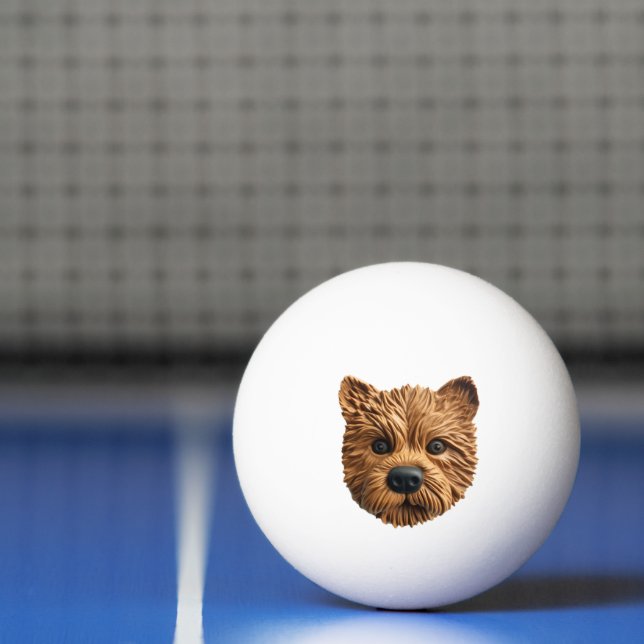 Australian Terrier Hund 3D Inspired Pingisboll (Netto)