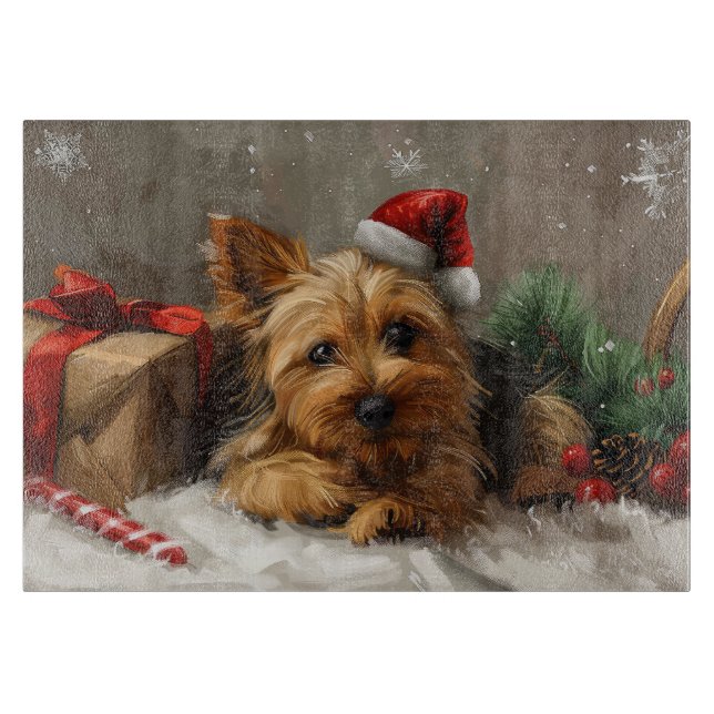 Australian Terrier Hund jul Festive (Framsidan)