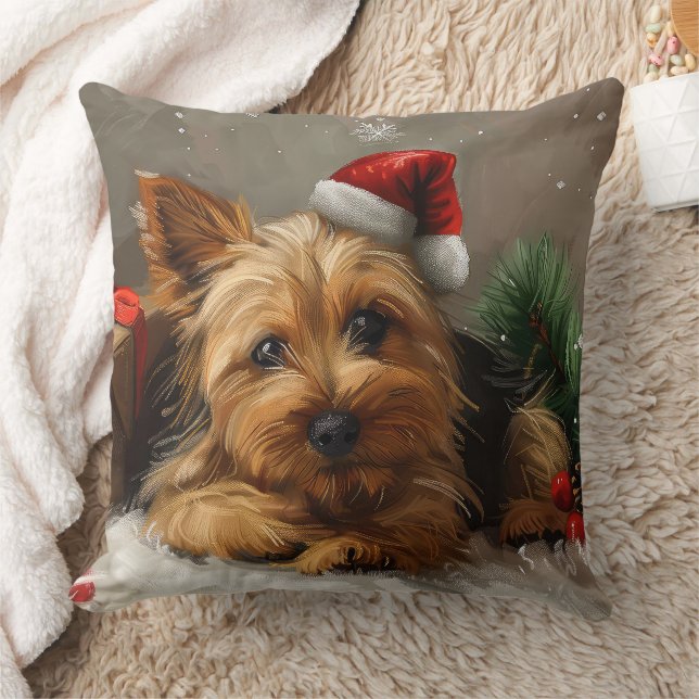Australian Terrier Hund jul Festive Kudde (Filt)