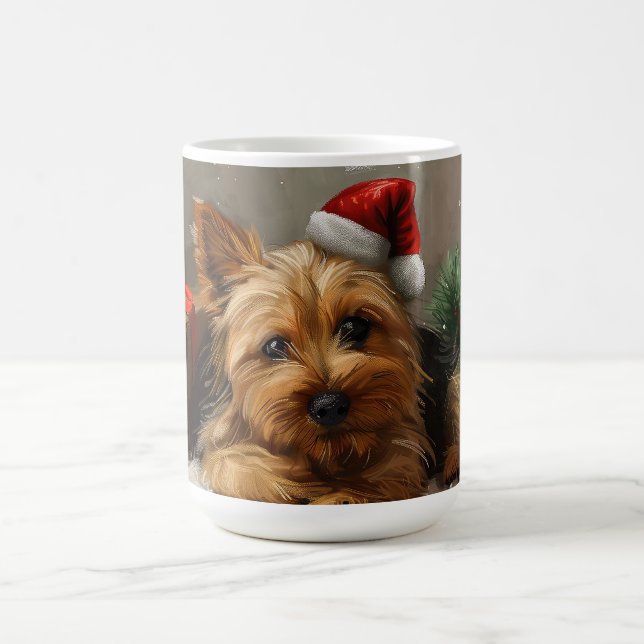 Australian Terrier Hund Jul Festlig Kaffemugg (Center)