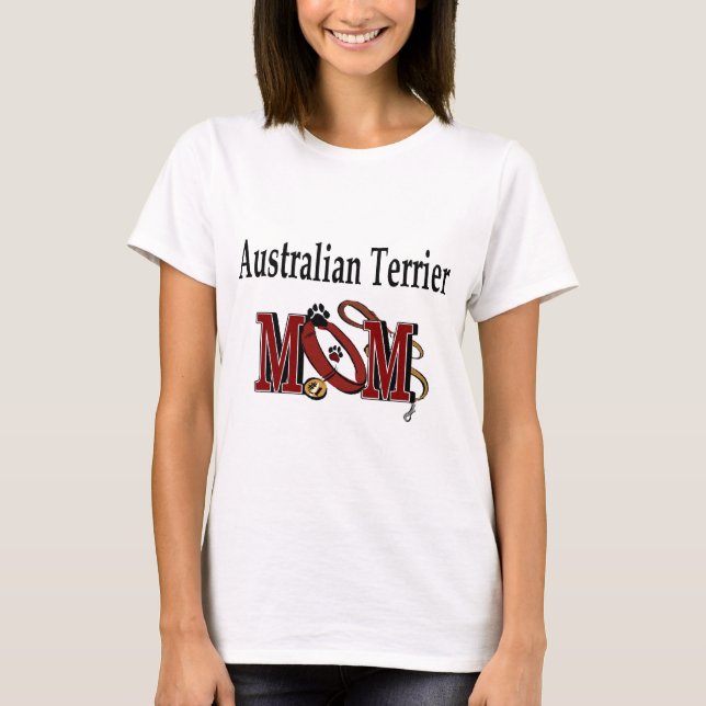 Australian Terrier Hund MAMMA Tee Shirt (Framsida)