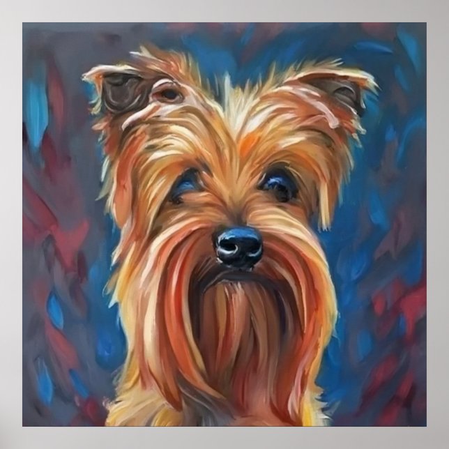 Australian Terrier - Hund Porträtt Poster (Framsidan)