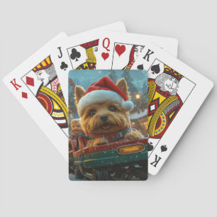 Australian Terrier Hund Roller Underlägg jul Casinokort