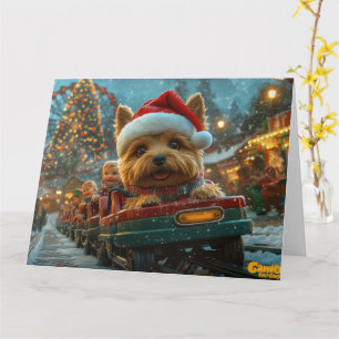 Australian Terrier Hund Roller Underlägg jul Kort
