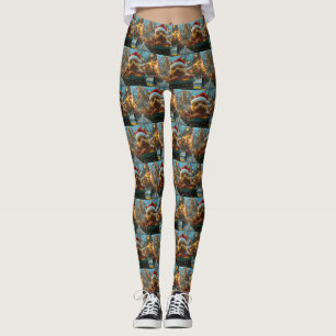 Australian Terrier Hund Roller Underlägg jul Leggings