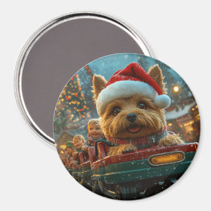 Australian Terrier Hund Roller Underlägg jul Magnet