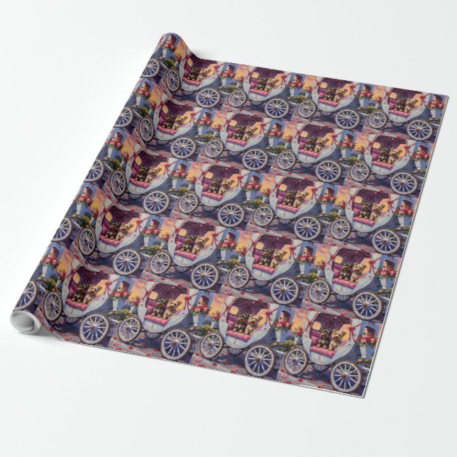 Australian Terrier Hund Valentine's Day  Presentpapper (Utrullad)