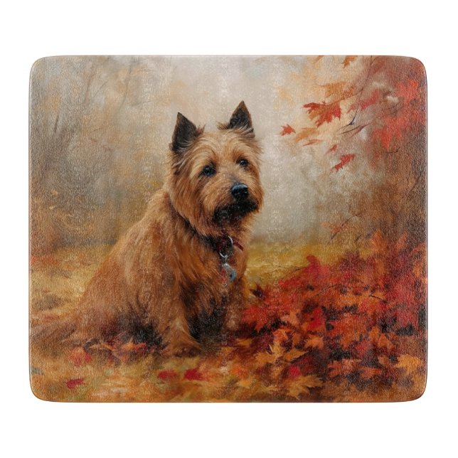 Australian Terrier i Höst löv Fall Inspire (Framsidan)