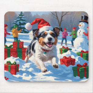 Australian Terrier Jul Festive Snö Scene Musmatta