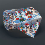 Australian Terrier Jul Festive Snö Scene Slips<br><div class="desc">En helgdag med hjärtslitande hund i snö,  som bär en julhatt och omges av färgfulla presentlådor. I bakgrunden bygger barn snögubbe bredvid ett Julgran som är täckt av snö och skapar en glatt vinter under. Perfekt för att sprida helgdag och fånga julens magi.</div>