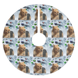 Australian Terrier-jul Julgransmatta Borstad Polyester