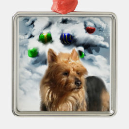 Australian Terrier-jul Julgransprydnad Metall