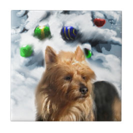 Australian Terrier jul Kakelplatta