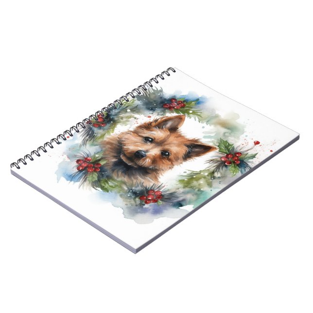 Australian Terrier-julen, Festive Valp Anteckningsbok (Vänstra Sidan)