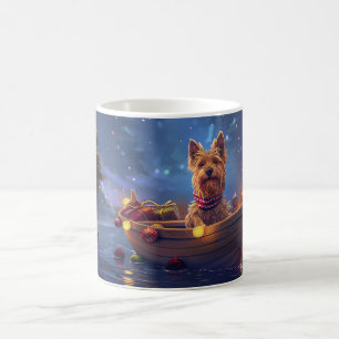 Australian Terrier Julfestlig resa Kaffemugg