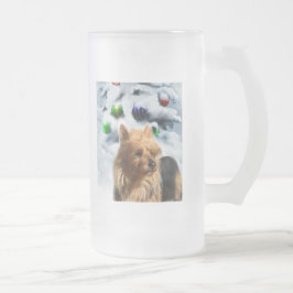 Australian Terrier-julgåvor Frostat Ölglas