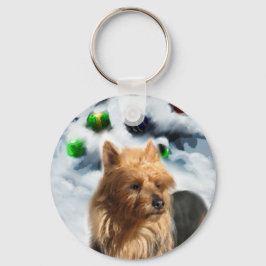 Australian Terrier-julgåvor Nyckelring
