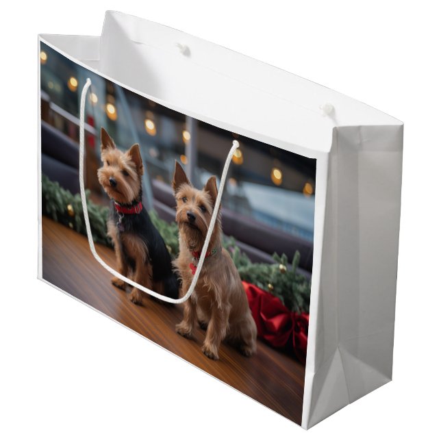 Australian Terrier Julkryssning: Pawsome  (Framsidan Vinklad)