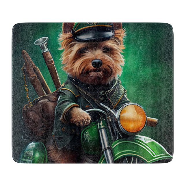 Australian Terrier kör cykel St. Patrick's Day (Framsidan)