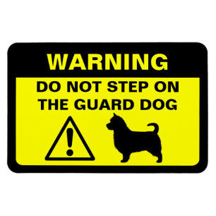 Australian Terrier (lång svans) Vakt Hund Varning Magnet