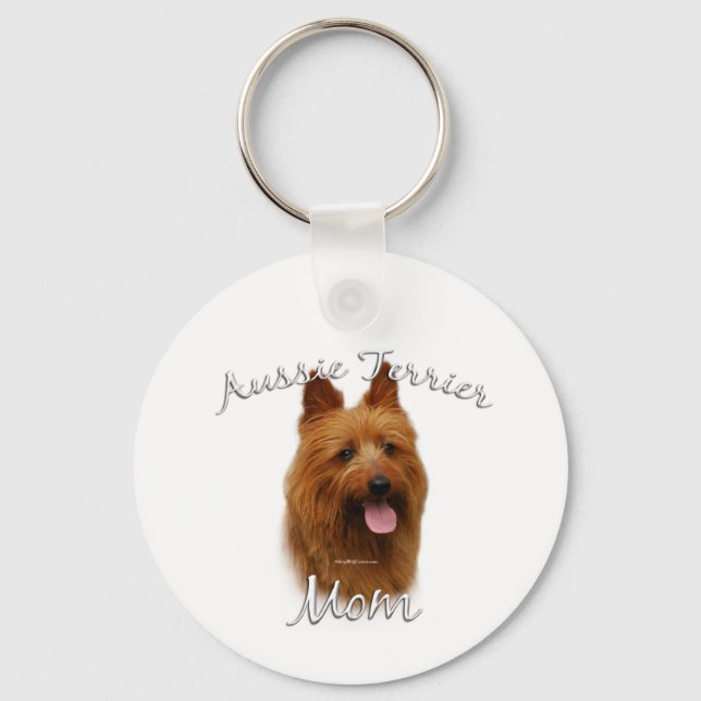 Australian Terrier Mamma 2 Nyckelring (Framsida)