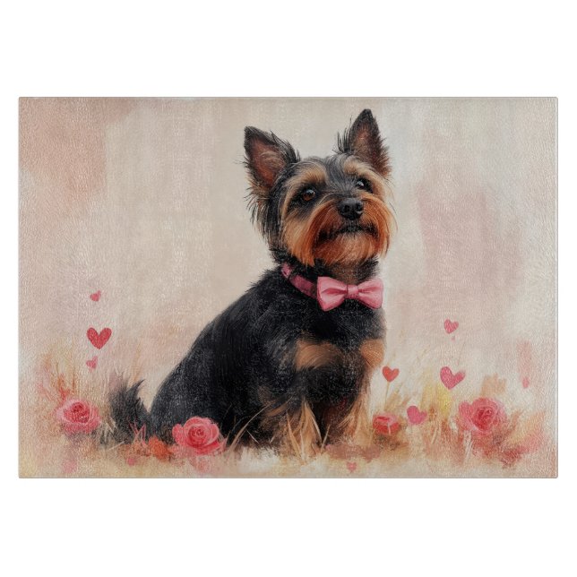 Australian Terrier med rosor - Alla hjärtans dag (Framsidan)