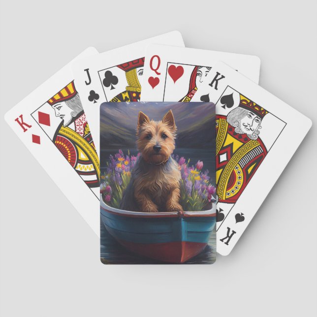 Australian Terrier on Paddle: A Scenia Äventyr Casinokort (Baksidan)