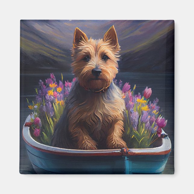 Australian Terrier on Paddle: A Scenia Äventyr Magnet (Framsidan)
