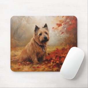 Australian Terrier på hösten Löv faller Inspirera Musmatta