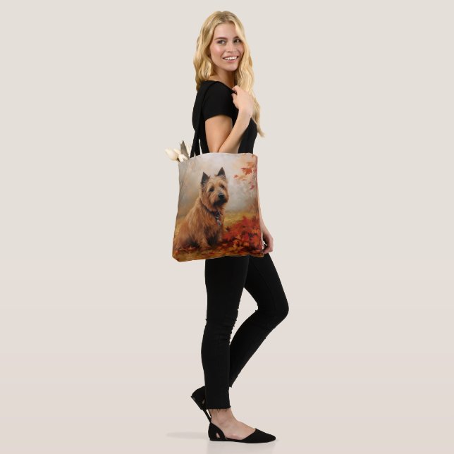 Australian Terrier på hösten Löv faller Inspirera Tygkasse (På modell)
