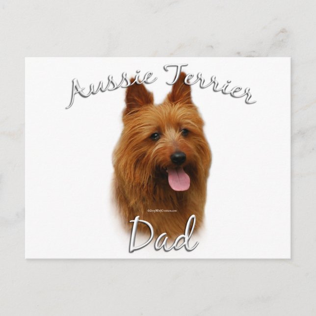 Australian Terrier Pappa 2 Vykort (Framsida)