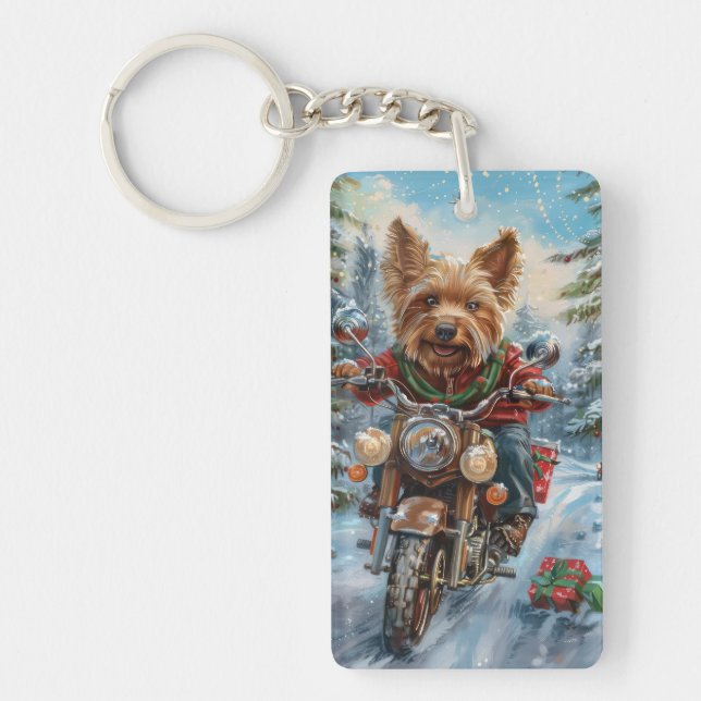 Australian Terrier Riding Motorcycle jul (Framsidan)