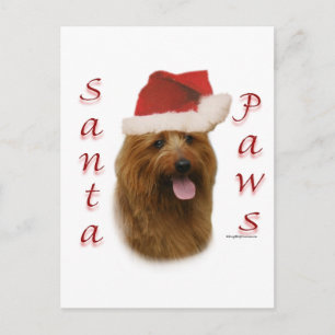 Australian Terrier Santa Tassar Helg Vykort