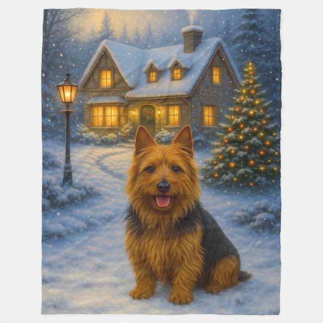 Australian Terrier Semester  Fleecefilt (Framsidan)